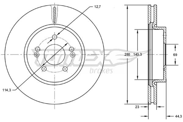 TOMEX Brakes Bremsscheibe